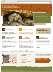 Friends of the Sonoran Desert National Monument Nonprofit Website in Browser