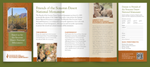 Friends of the Sonoran Desert National Monument Tri-Fold Nonprofit Brochure