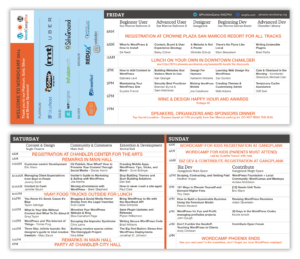 WordCamp Phoenix 2014 Conference Schedule Event Program by Made Better Studio