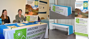 AAEE Nonprofit Outreach Trade Show Booth 8 Foot Table Throw and 3 Foot x 6 Foot Vertical Banner Designed by Made Better Studio